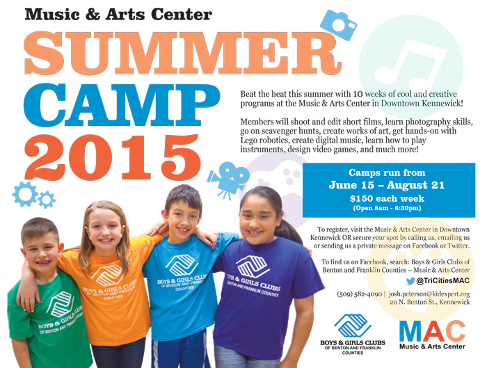 Music & Art Center's Summer Camp 2015 in Kennewick, Washington