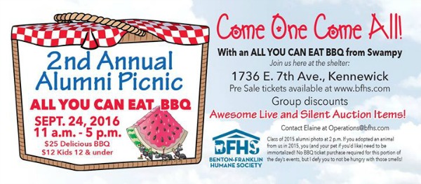 2nd Annual All Community Picnic: A Fun Eating Event for Pets and Owners Benefitting the Benton-Franklin Humane Society in Kennewick, WA