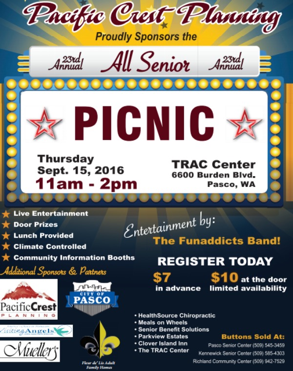 23rd Annual All Senior Picnic - A Celebration for the Older Adults Presented by the Pacific Crest Planning in Pasco, WA