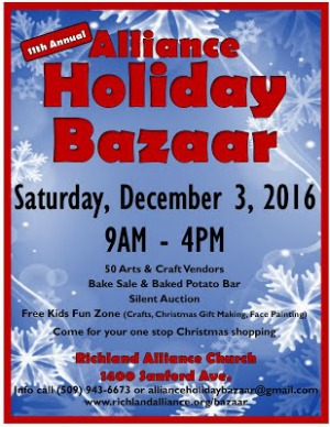 Annual Alliance Holiday Bazaar: Saving Shoppers from the Holiday Rush | Richland, WA