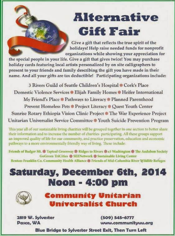 Alternative Gift Fair At The Community Unitarian Universalist Church Pasco, Washington