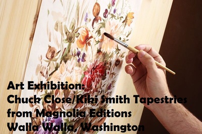 Art Exhibition: Chuck Close/Kiki Smith Tapestries from Magnolia Editions Walla Walla, Washington