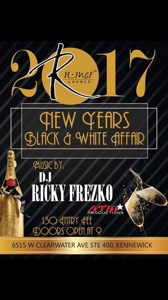 Rumor Lounge's Black and White Affair: An All Black & White Attire New Year's Eve Celebration | Kennewick