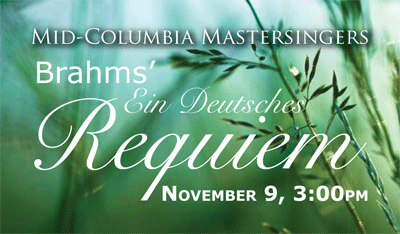 Mastersingers Concert: Brahms' Requiem In Richland, Washington