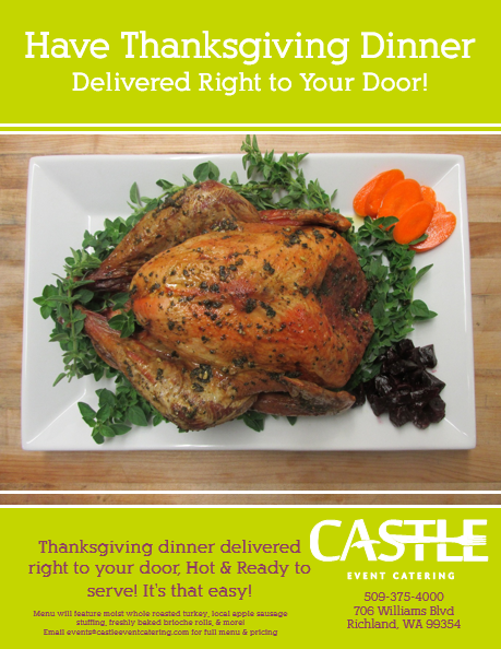 Castle Catering's Thanksgiving Delivery! In Richland, Washington