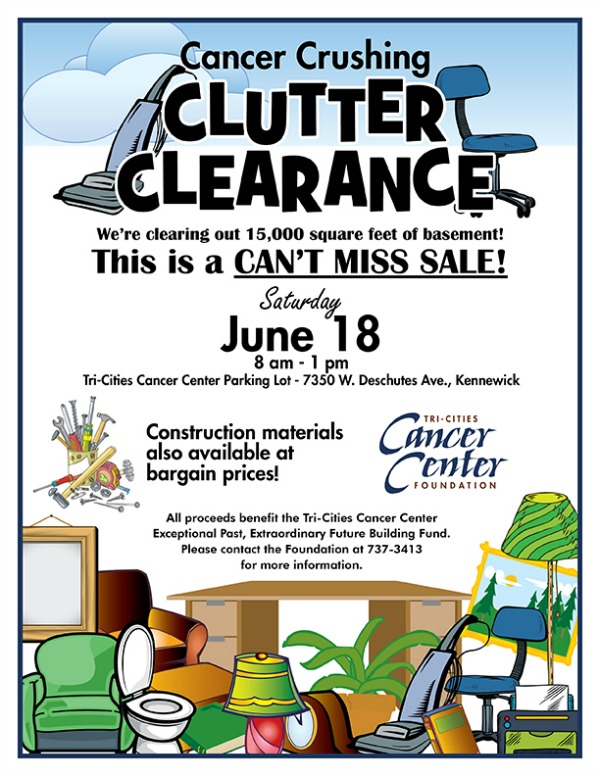 Cancer Crushing Clutter Clearance: Shop for a Cause at Tri-Cities Cancer Center Foundation in Kennewick 