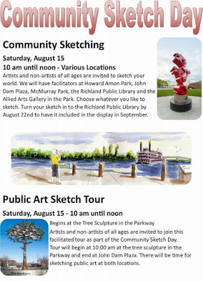 Community Sketch Day Various Locations In Central Richland, Washington