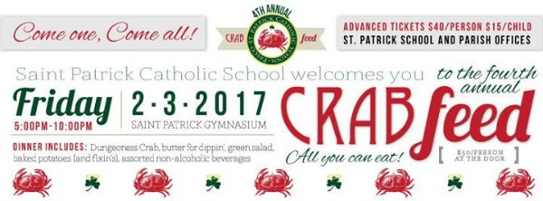 4th Annual Crab Feed: An Eat All You Can Family Crab Feast Presented by St. Patrick Catholic School in Pasco WA 