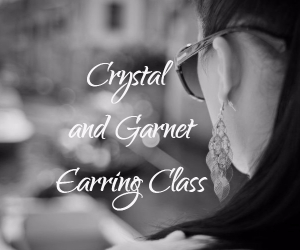 Crystal and Garnet Earring Class Hosted By Bling and A Bottle at Market Vineyards | Richland, WA