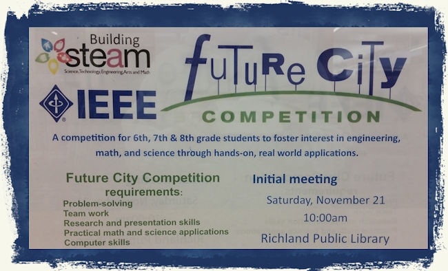 Future City STEAM Competition Richland Wa Public Library