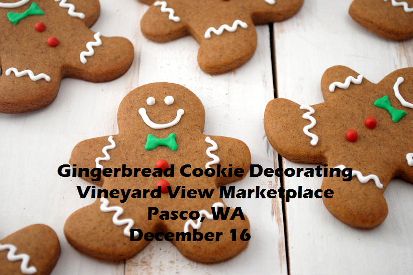 Gingerbread Cookie Decorating Vineyard View Marketplace Pasco, Washington
