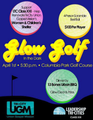 Glow Golf in the Dark Fundraiser: Support Leadership Tri-Cities Class XXI at Columbia Park Golf Course in Richland, WA