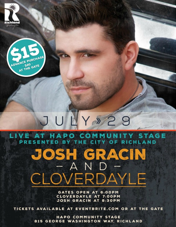 Josh Gracin Live in Concert: Country Music Spree | HAPO Community Stage in Richland, WA