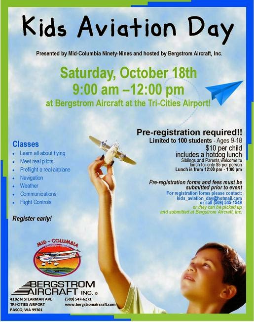 Kid's Aviation Day At Bergstrom Aircraft In Pasco, Washington