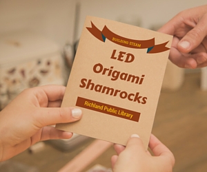 Building STEAM: LED Origami Shamrocks on St. Patrick's Day | Richland, WA