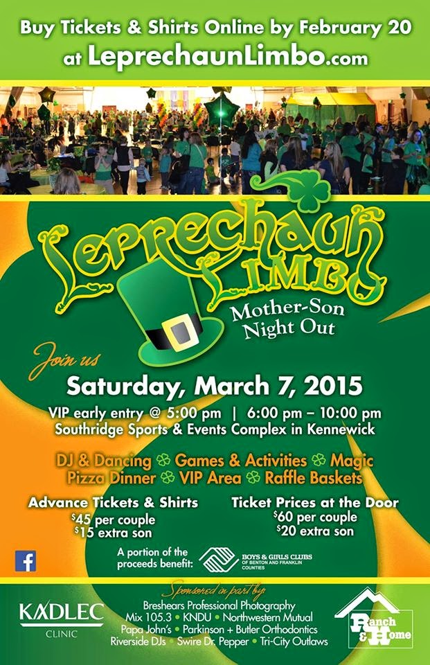 Leprechaun Limbo Night Out for Mother and Son, Southridge Complex Kennewick, Washington