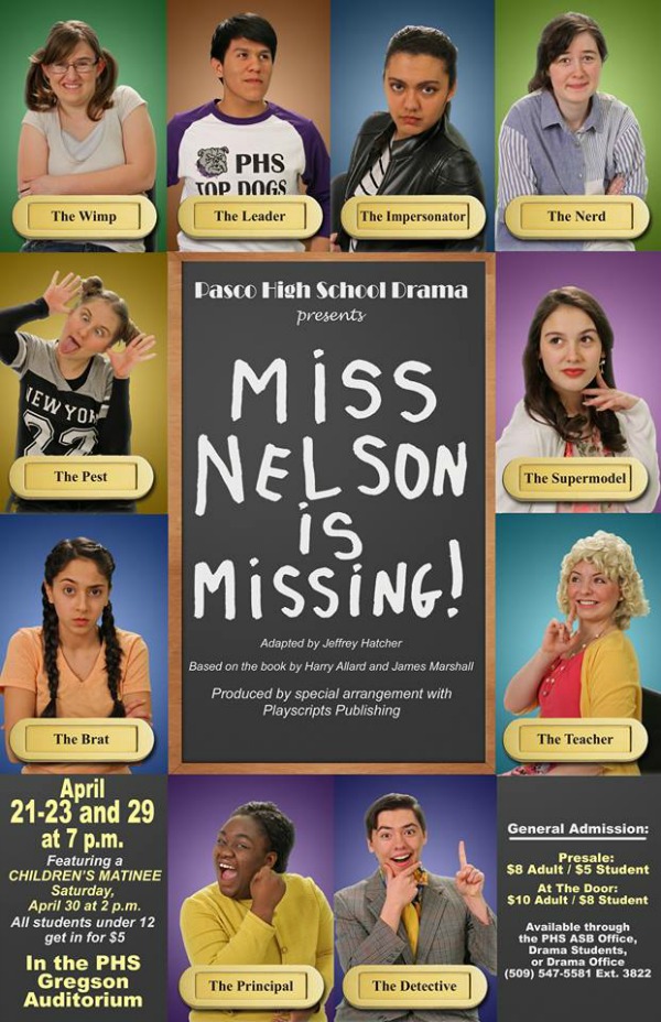 Pasco WA High School Drama Presents 'Miss Nelson Is Missing' - A Family-Friendly Comedy Adapted by Jeffrey Hatcher