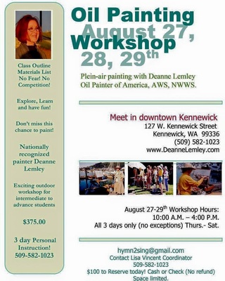 Deanne Lemley's Oil Painting Workshop In Downtown Kennewick, Washington