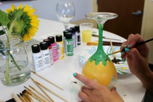 Painted Glassware with Lisa Day: Bail Out Your Creativity at The Wet Palette Studio | Richland, WA