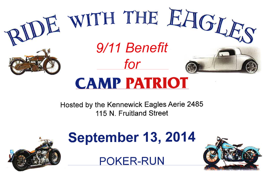Ride With The Eagles 9/11 Benefit For Camp Patriot: Poker Run Kennewick, Washington