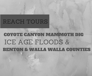 'Reach Tours' Presents Coyote Canyon Mammoth Dig and Ice Age Floods and Benton and Walla Walla Counties 