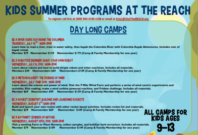 Summer Camps Just For Kids - Rocket Camp At The REACH Richland, Washington
