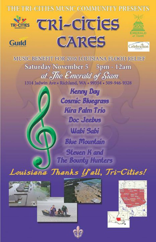 Tri-Cities Cares: Music Benefit for 2016 Louisiana Flood Relief by The Tri-Cities Music Community | Richland, WA 
