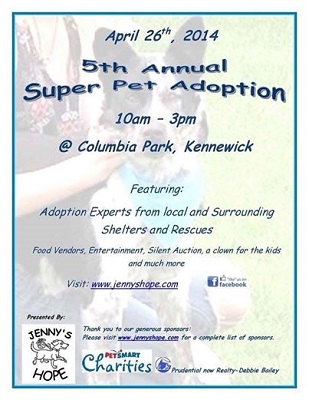 Jenny's Hope 5th Annual Super Pet Adoption in Kennewick, Wa