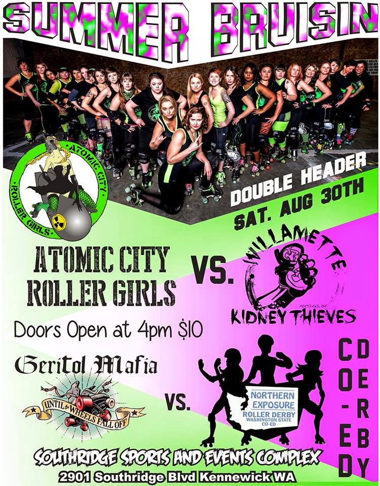 Atomic City Roller Girls Vs Willamette Kidney Thieves In Kennewick, Washington