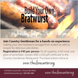 Build Your Own Brat At Walter Clore Wine & Culinary Center Prosser Washington
