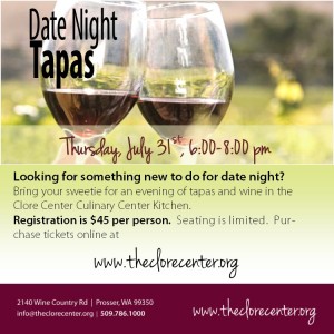 Date Night Tapas At Walter Clore Wine & Culinary Center, Prosser WA