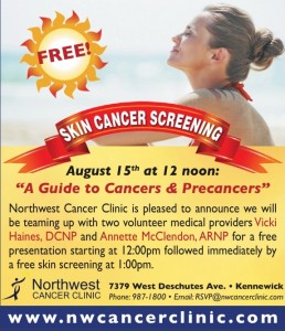 FREE Skin Cancer Screening In Northwest Cancer Clinic Kennewick, WA
