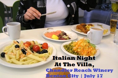 Italian Night At The Villa, Chandler Reach Winery Benton City Washington