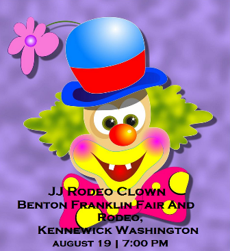 JJ Rodeo Clown At The Benton Franklin Fair And Rodeo, Kennewick Washington