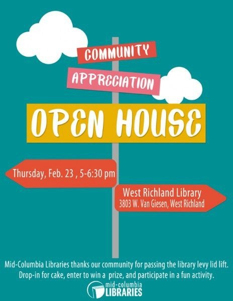 community appreaciation open house poster