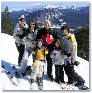 skiing family
